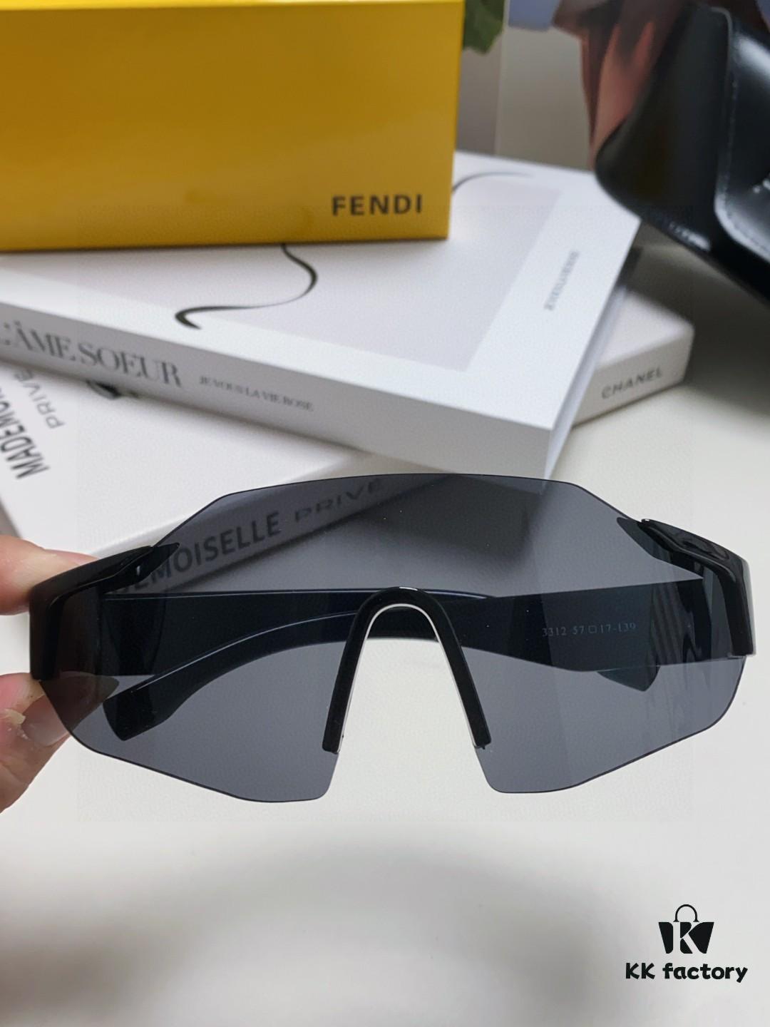 6931fccc3a89a121ed54d32b Fendi Running Glasses for Cycling and Marathon, Unisex Outdoor Windproof Sunglasses with Large Frame