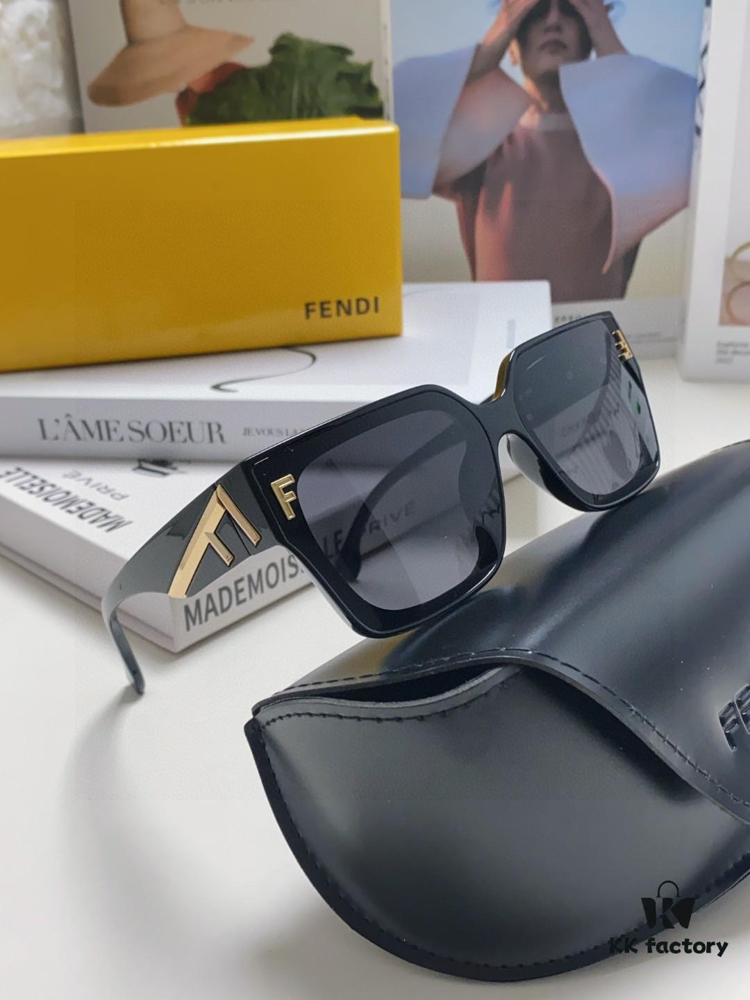 6931fcd13a89a121ed54d36b FENDI 2024 New Logo Design Minimalist Fashion Women's Sunglasses with Seamless Mirror Lenses