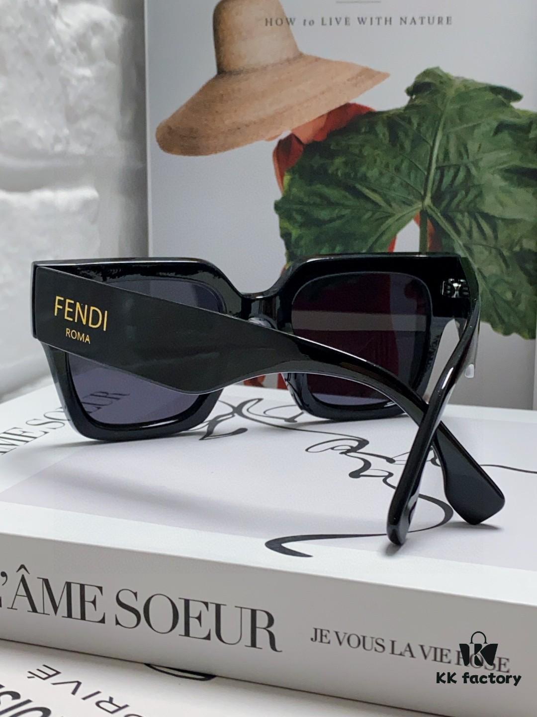 6931fcd43a89a121ed54d395 Fendi 2024 Latest Model Sunglasses, Letter-Logo Round Square UV-Protection Unisex Sunglasses for Men and Women