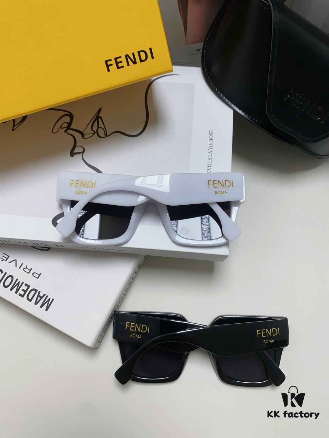 6931fcd43a89a121ed54d39b Fendi 2024 Latest Model Sunglasses, Letter-Logo Round Square UV-Protection Unisex Sunglasses for Men and Women