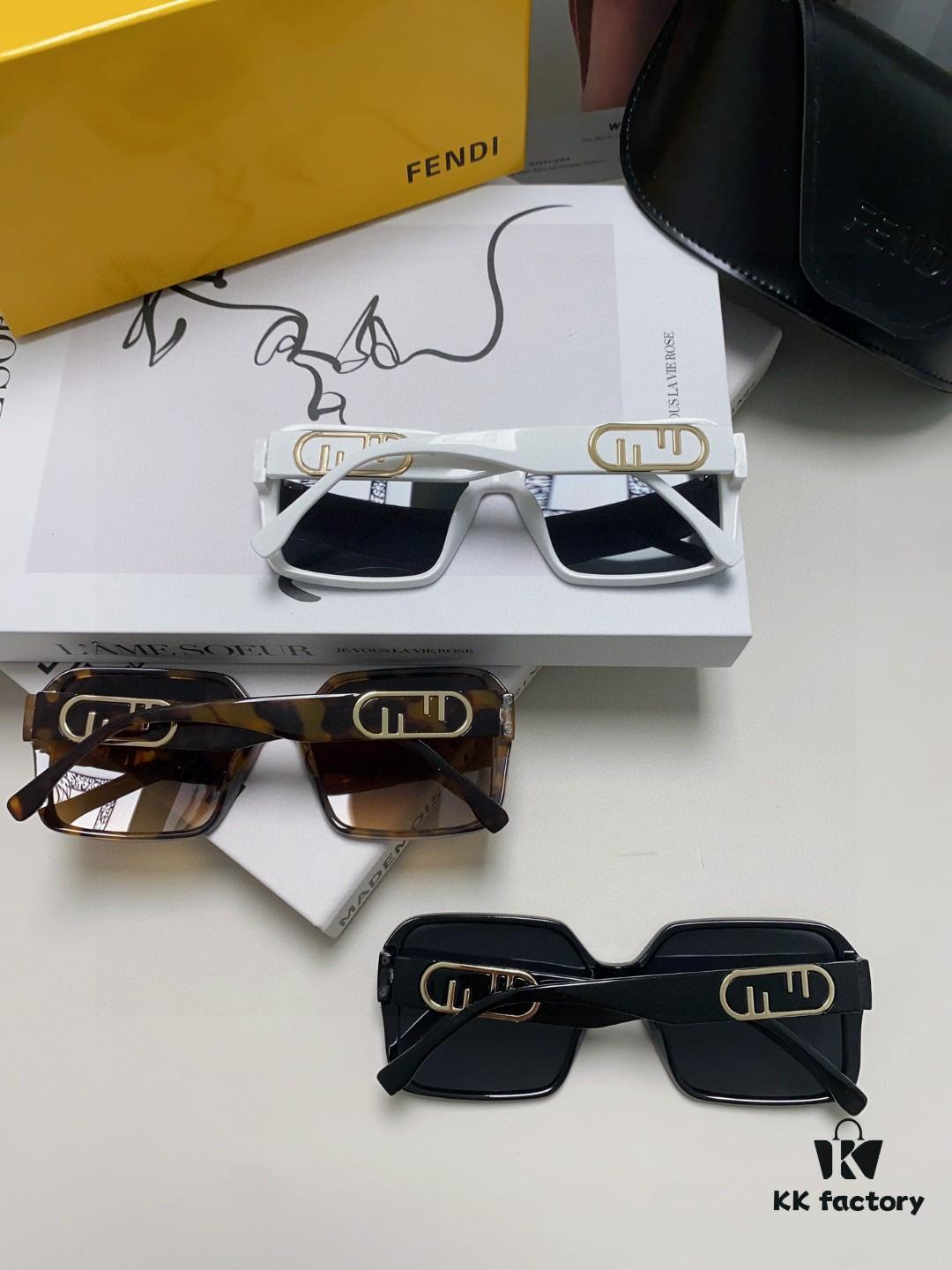 6931fcd73a89a121ed54d3b9 Fendi 2024 New Arrival Trendy European-American Style Square Sunglasses for Women, High-End Fashion UV-Protective Sunglasses In Stock