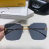 6931fcdd3a89a121ed54d411 Fendi 2024 New Arrival Exquisite F Diamond Metal Square Frameless Sunglasses Unisex UV Protection Shades FE4082US