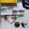 6931fcdd3a89a121ed54d416 Fendi 2024 New Arrival Exquisite F Diamond Metal Square Frameless Sunglasses Unisex UV Protection Shades FE4082US