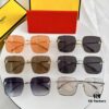 FENDI FE4076U Minimalist and Elegant Square Frame, Stylish Face-Framing Design with Mirror-Inlaid Full Rhinestone Logo