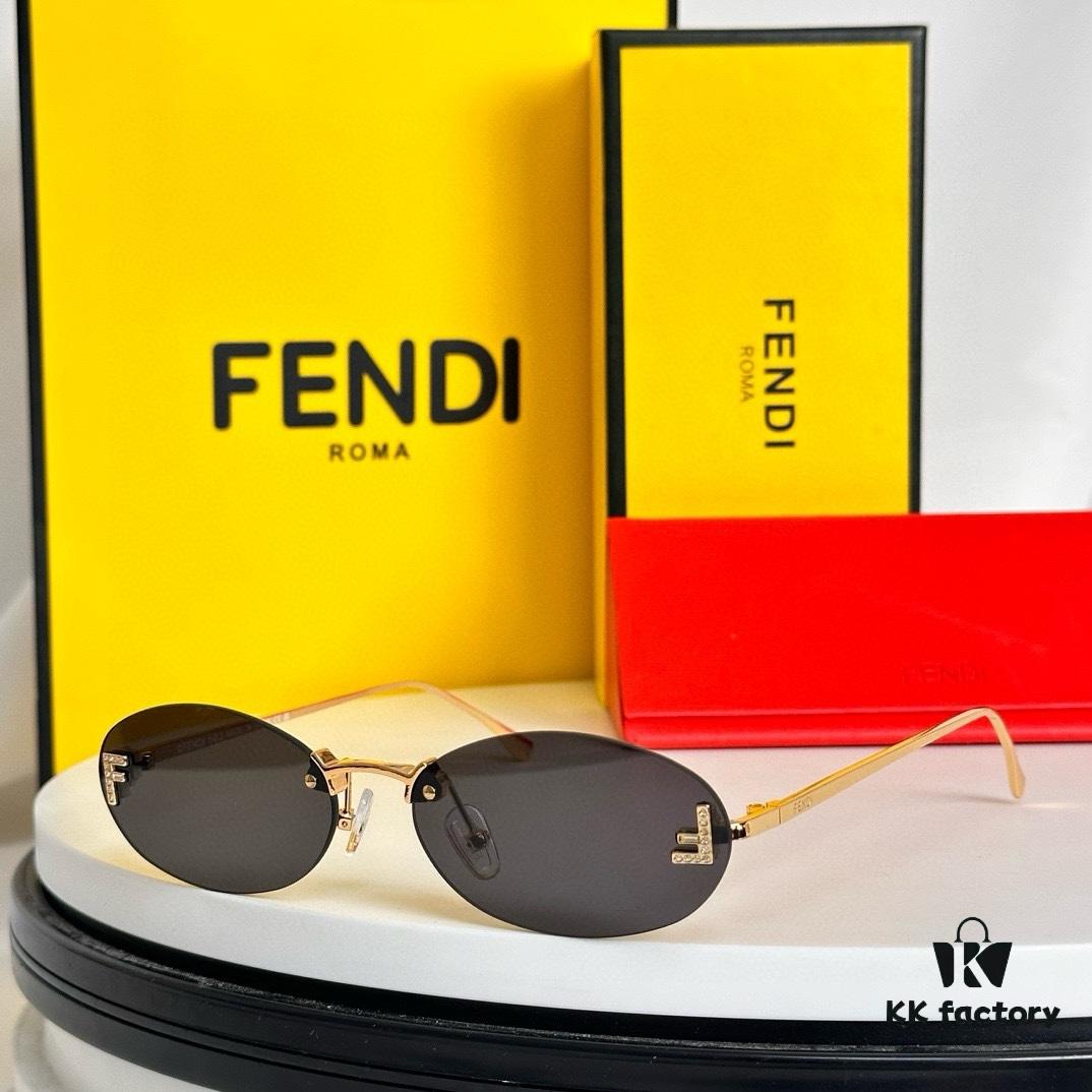 6931fce43a89a121ed54d470 FFENDI* Dual F Inside and Out, OBE Custom. All Details Perfectly Matched, Truly 1:1 Replica. Model: FE4075US Size: 54-15-135 Sunglasses