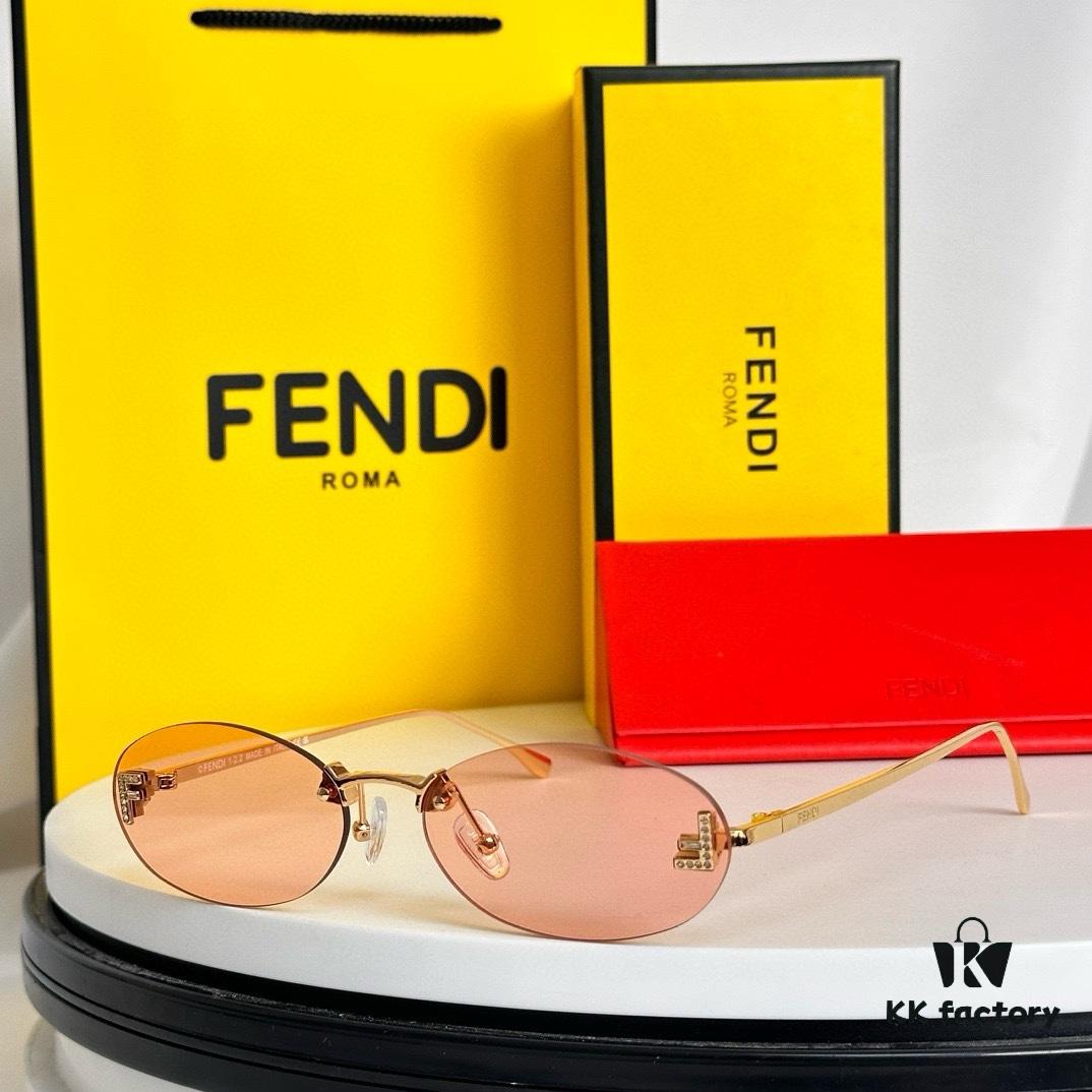 6931fce43a89a121ed54d471 FFENDI* Dual F Inside and Out, OBE Custom. All Details Perfectly Matched, Truly 1:1 Replica. Model: FE4075US Size: 54-15-135 Sunglasses