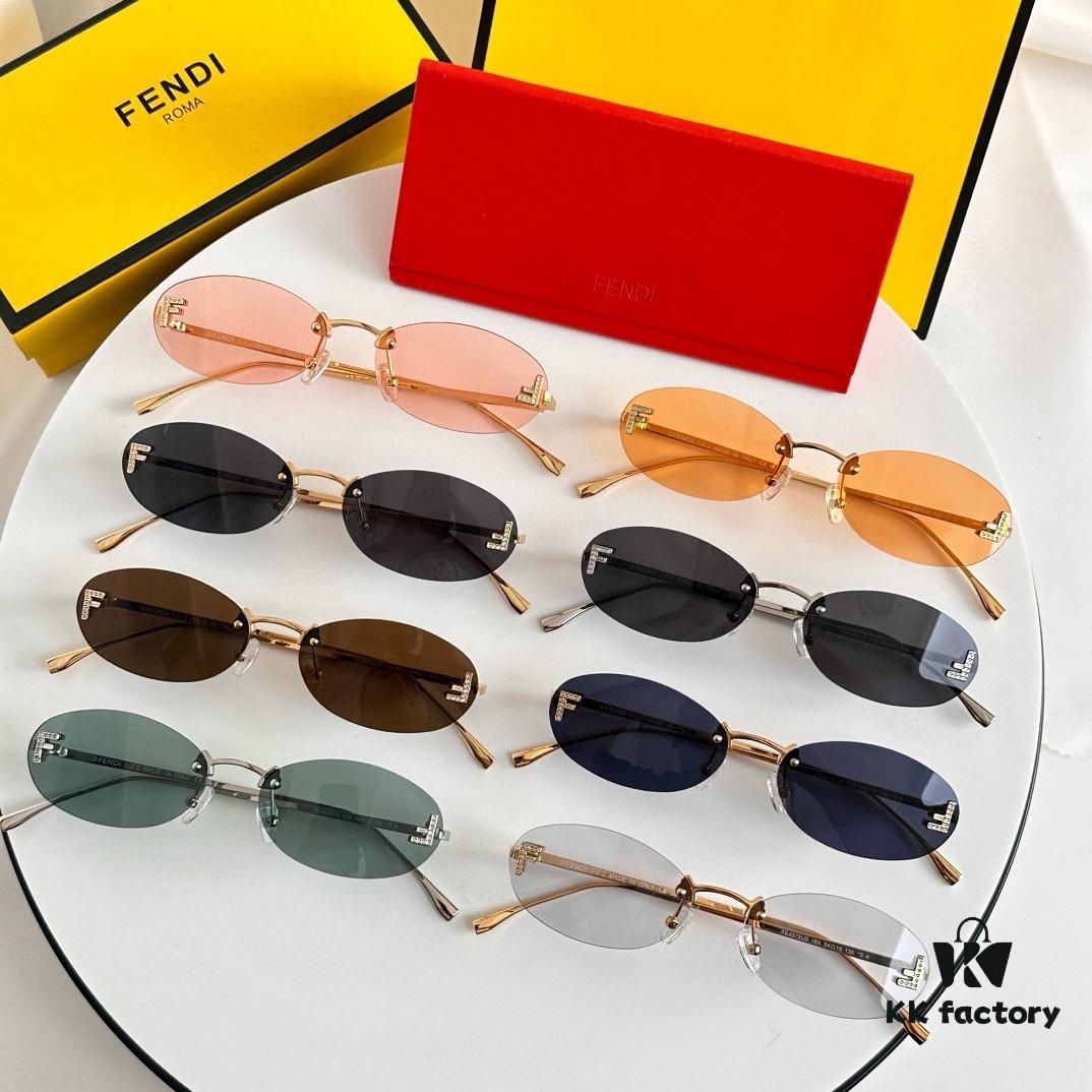 6931fce43a89a121ed54d475 FFENDI* Dual F Inside and Out, OBE Custom. All Details Perfectly Matched, Truly 1:1 Replica. Model: FE4075US Size: 54-15-135 Sunglasses