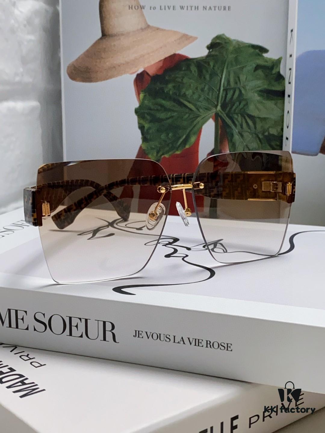 6931fcf03a89a121ed54d511 FENDI 2024 Spring New Arrival Trendy Fashion Square Polarized Sunglasses for Women, High-Quality Comfortable Wear, Influencer Popular Style