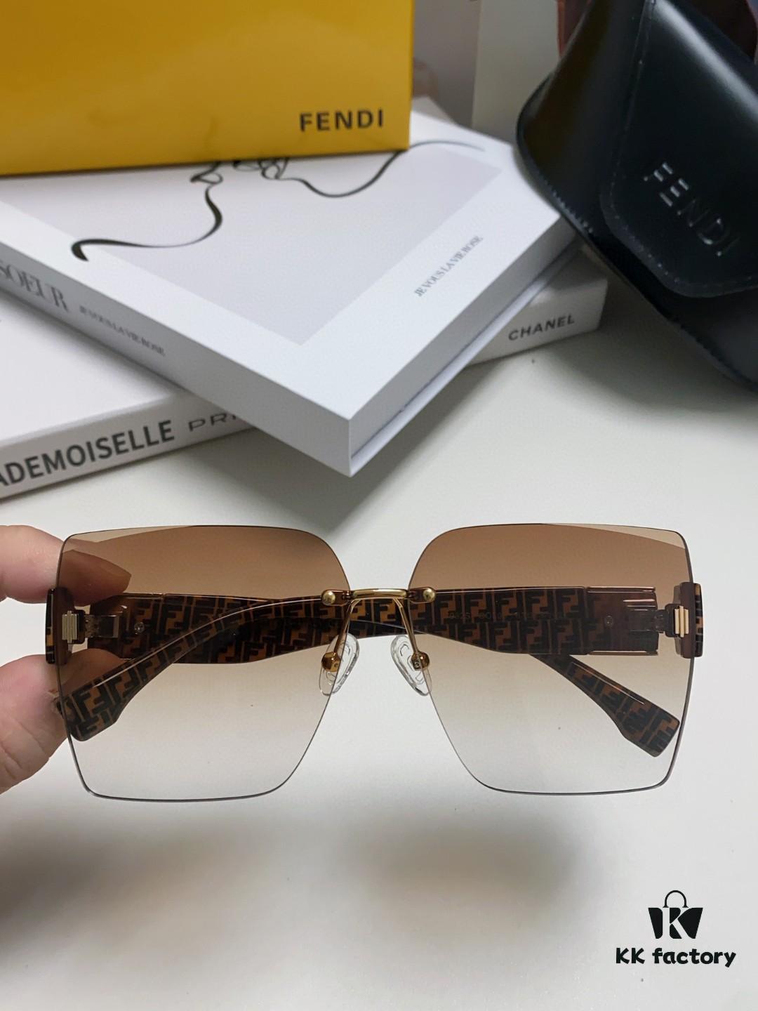 6931fcf03a89a121ed54d513 FENDI 2024 Spring New Arrival Trendy Fashion Square Polarized Sunglasses for Women, High-Quality Comfortable Wear, Influencer Popular Style