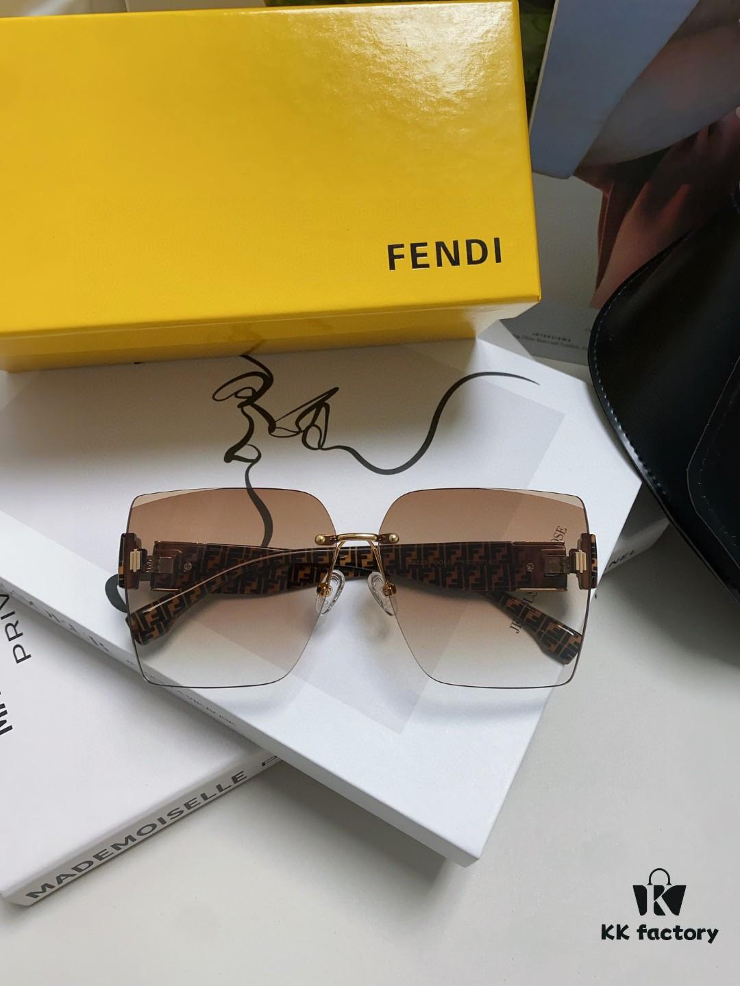 6931fcf03a89a121ed54d518 FENDI 2024 Spring New Arrival Trendy Fashion Square Polarized Sunglasses for Women, High-Quality Comfortable Wear, Influencer Popular Style