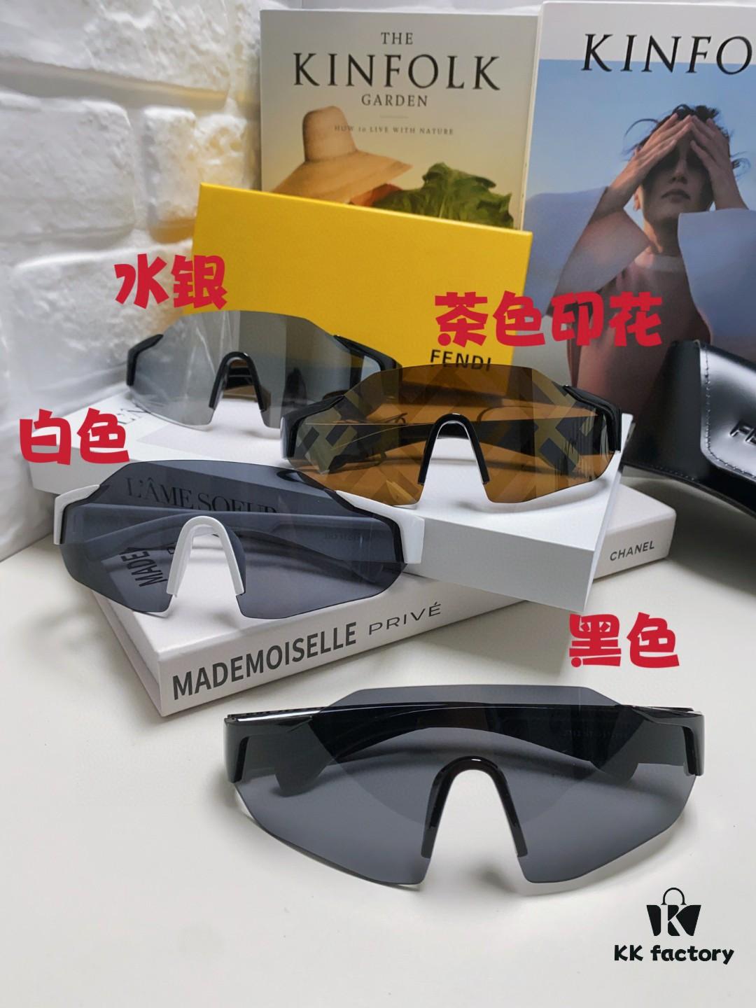 Fendi Running Glasses for Cycling and Marathon, Unisex Outdoor Windproof Sunglasses with Large Frame