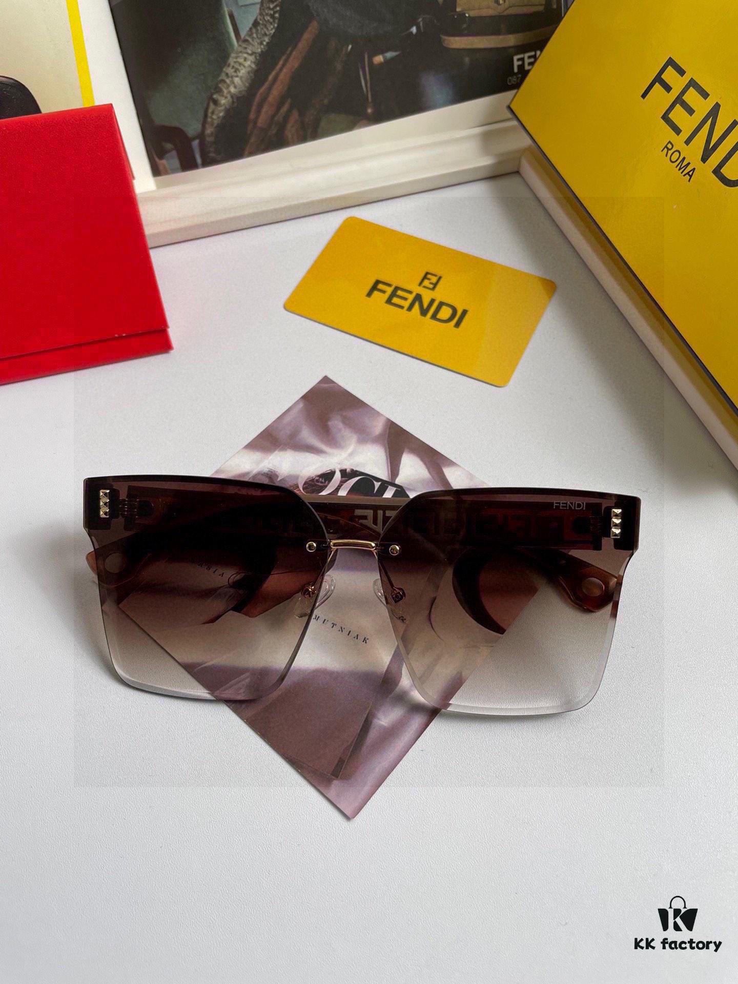 6931fcf63a89a121ed54d568 Fendi Women's Sunglasses with HD Nylon Lenses, Fashionable Face-Framing Design, Stylish and Premium Look
