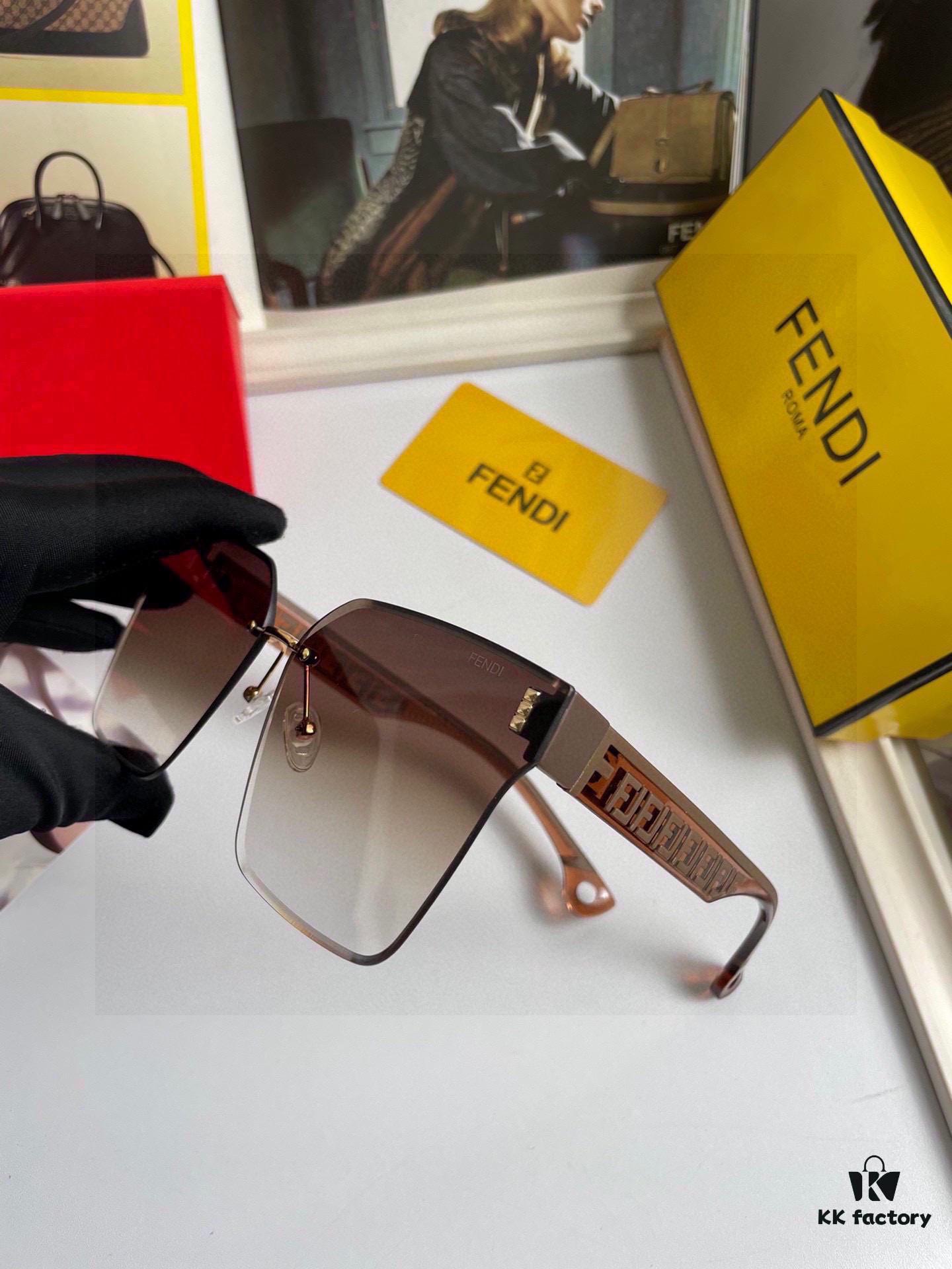 6931fcf73a89a121ed54d56a Fendi Women's Sunglasses with HD Nylon Lenses, Fashionable Face-Framing Design, Stylish and Premium Look