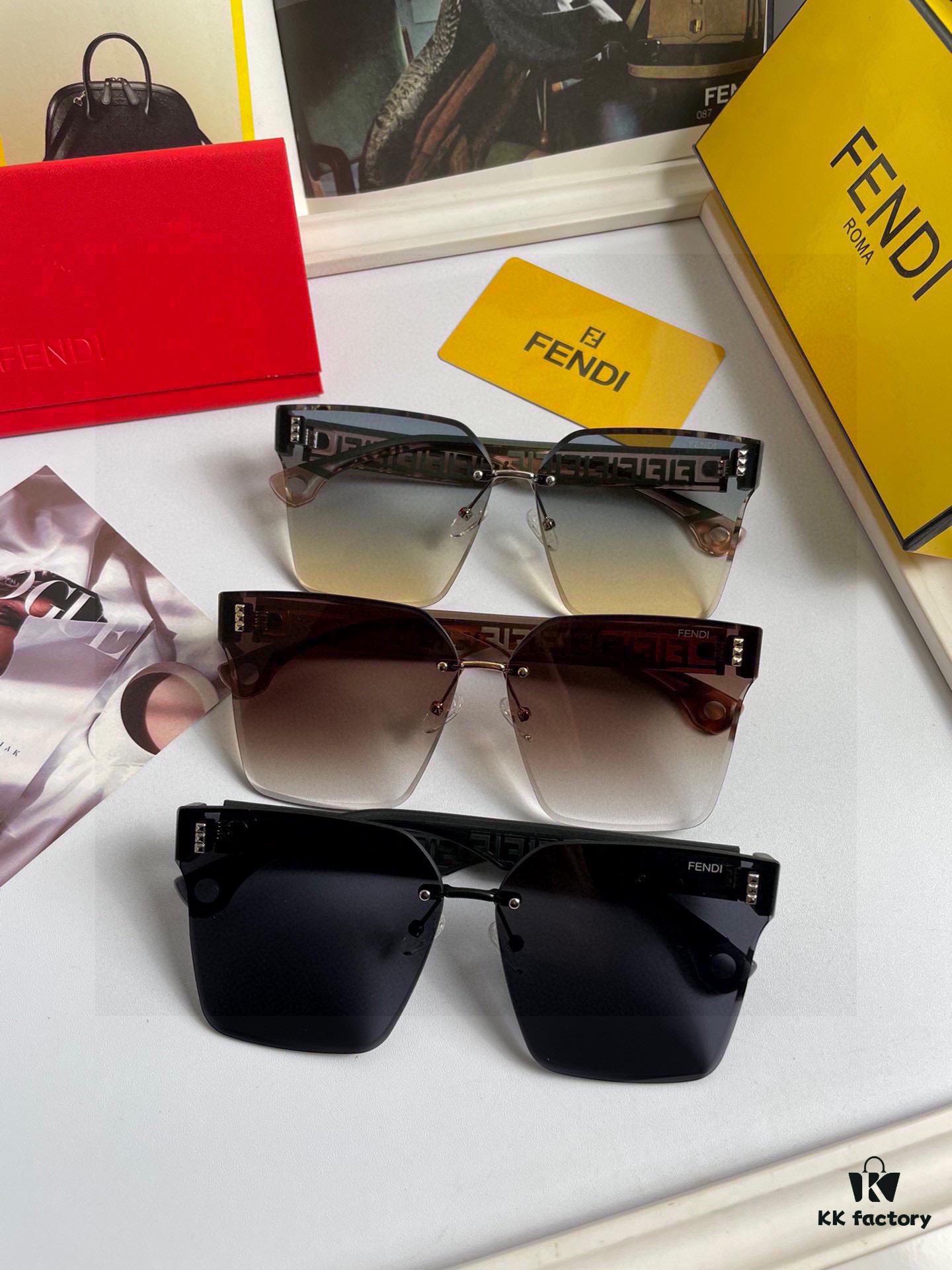 6931fcf73a89a121ed54d56d Fendi Women's Sunglasses with HD Nylon Lenses, Fashionable Face-Framing Design, Stylish and Premium Look