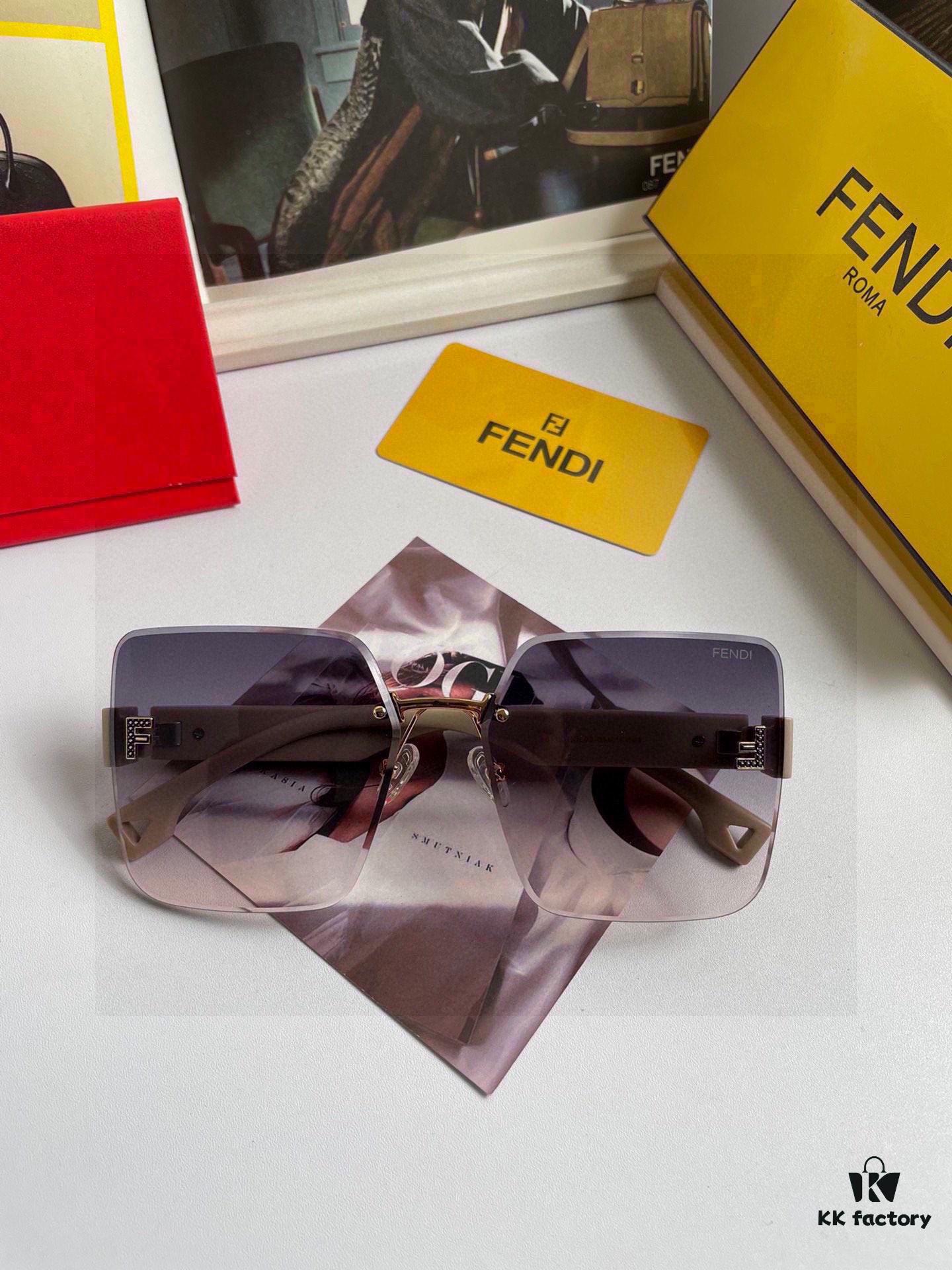 6931fcf83a89a121ed54d57b Fendi FENDI Women's Sunglasses 🕶️ High-Definition Nylon Lenses, Stylish Face-Framing Design, Luxury Fashion Look, Model 7237