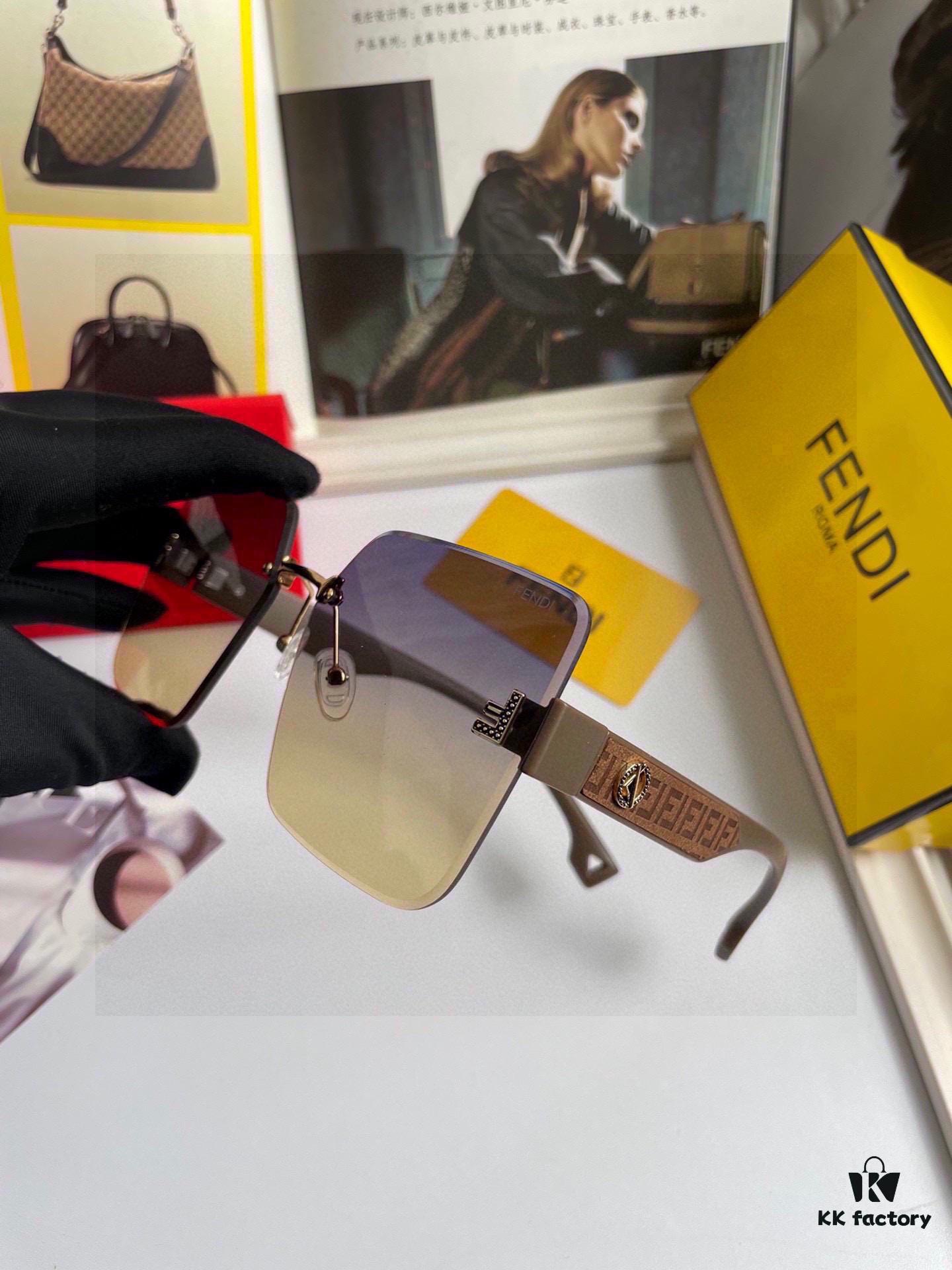 6931fcf83a89a121ed54d57e Fendi FENDI Women's Sunglasses 🕶️ High-Definition Nylon Lenses, Stylish Face-Framing Design, Luxury Fashion Look, Model 7237