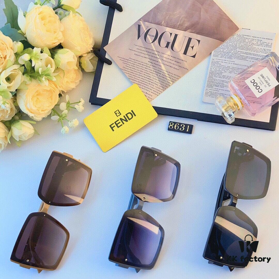 6931fcfc3a89a121ed54d5b1 Fendi Sunglasses for Women, Korean Style, Premium Square Frame, Face-Slimming UV Protection, HD Driving Sunglasses