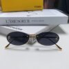 6931fd043a89a121ed54d61b Fendi 2024 New Arrival Metal Frameless Oval Sunglasses for Women, Fashionable and Stylish Unisex UV-Protective Eyewear