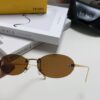 6931fd053a89a121ed54d626 Fendi 2024 New Arrival Metal Frameless Oval Sunglasses for Women, Stylish and Unique Unisex UV Protection Sunglasses