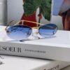 6931fd053a89a121ed54d62e Fendi 2024 New Arrival Metal Frameless Oval Sunglasses for Women, Stylish and Unique UV-Protective Shades Unisex Sun Glasses