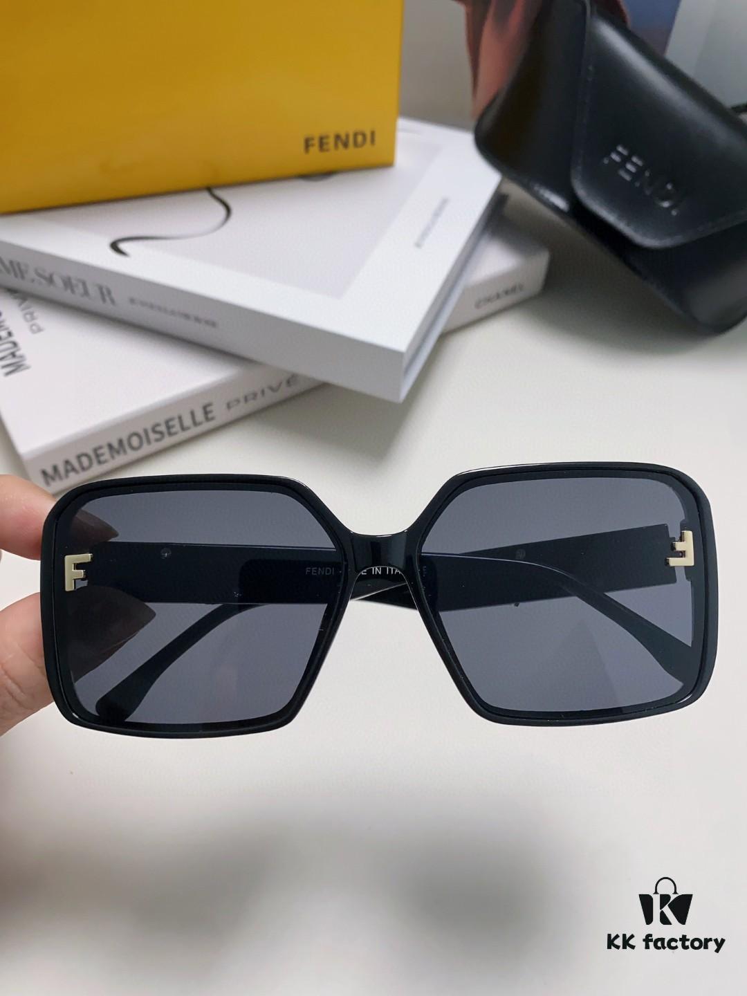 6931fd063a89a121ed54d63a Fendi 2024 New Arrival Trendy European and American Style Square Sunglasses for Women, High-End Fashion UV-Protective Sunglasses In Stock