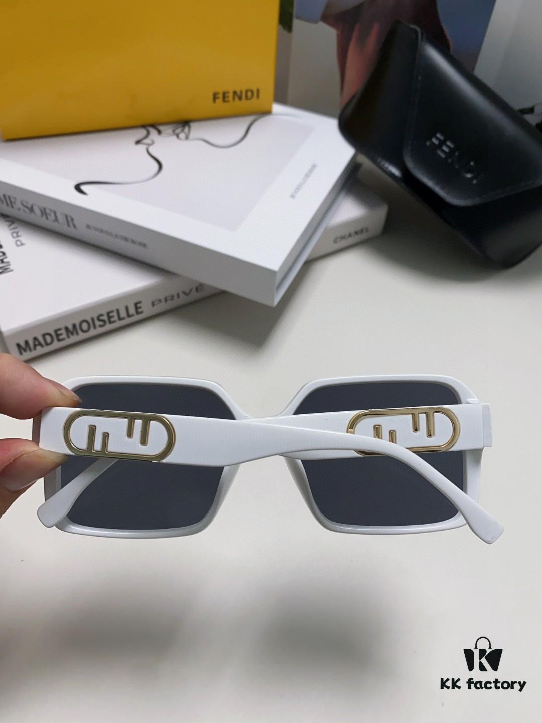 6931fd083a89a121ed54d64f Fendi 2024 New Arrival Trendy European-American Style Square Sunglasses for Women, High-End Fashion UV-Protective Sunglasses In Stock