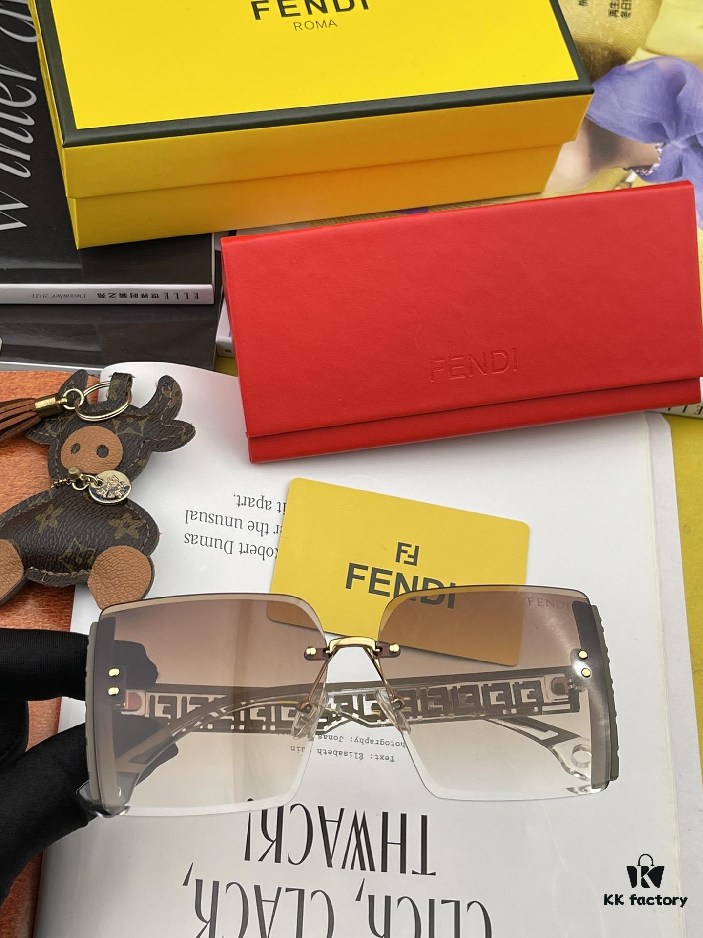 6931fd0c3a89a121ed54d67b Oversized Square Fendi FF Logo Sunglasses Frame Popular Bestseller 2024 Spring New Arrival Celebrity-Favorite Style
