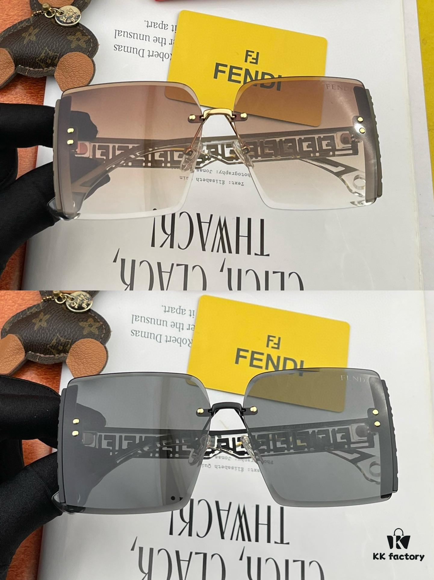 6931fd0c3a89a121ed54d681 Oversized Square Fendi FF Logo Sunglasses Frame Popular Bestseller 2024 Spring New Arrival Celebrity-Favorite Style