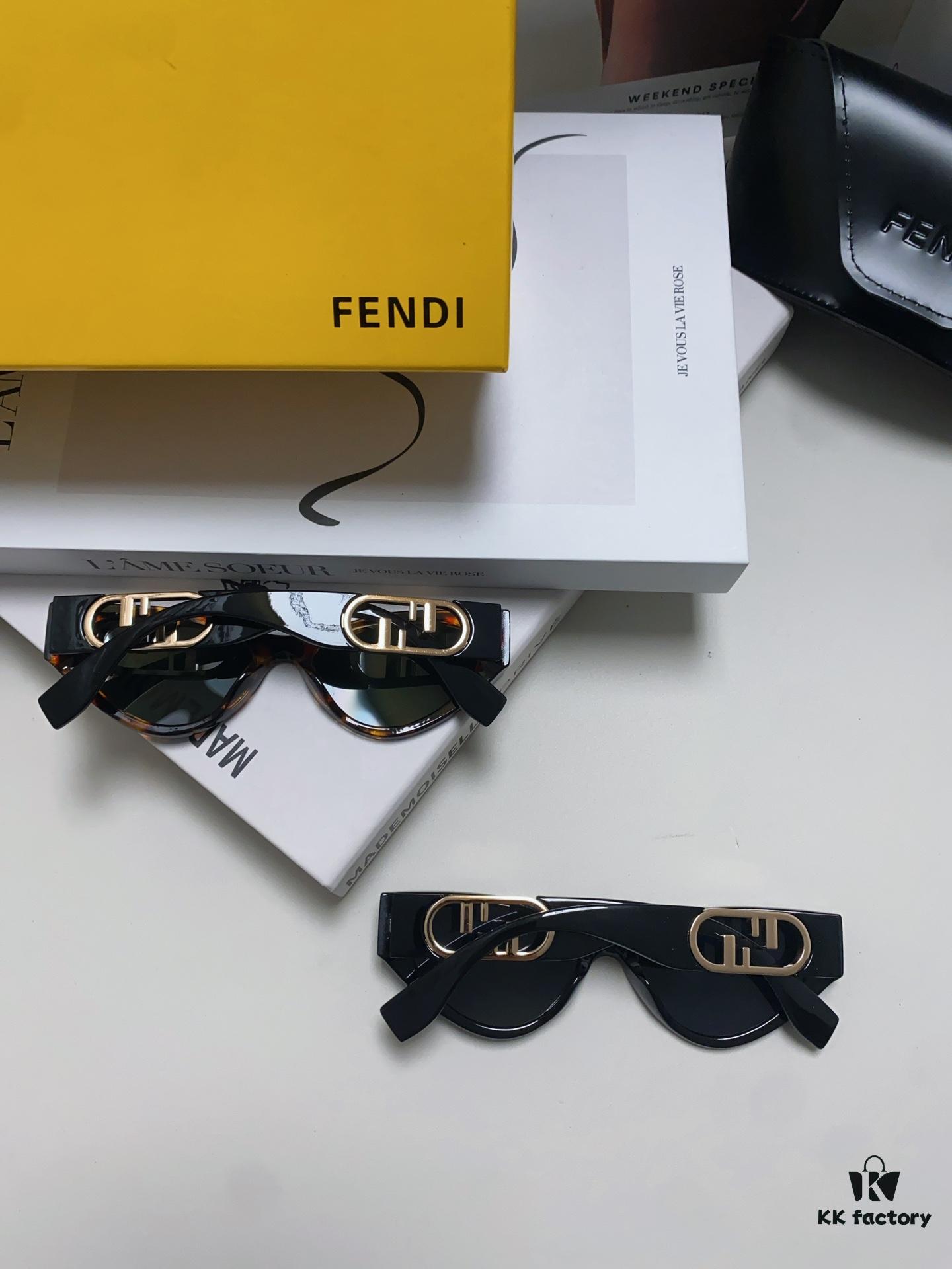 6931fd103a89a121ed54d6b8 Fendi Cat-Eye Sunglasses for Women, Fashionable Metal Logo Designer Shades, High-End Stylish and Versatile Sunglasses