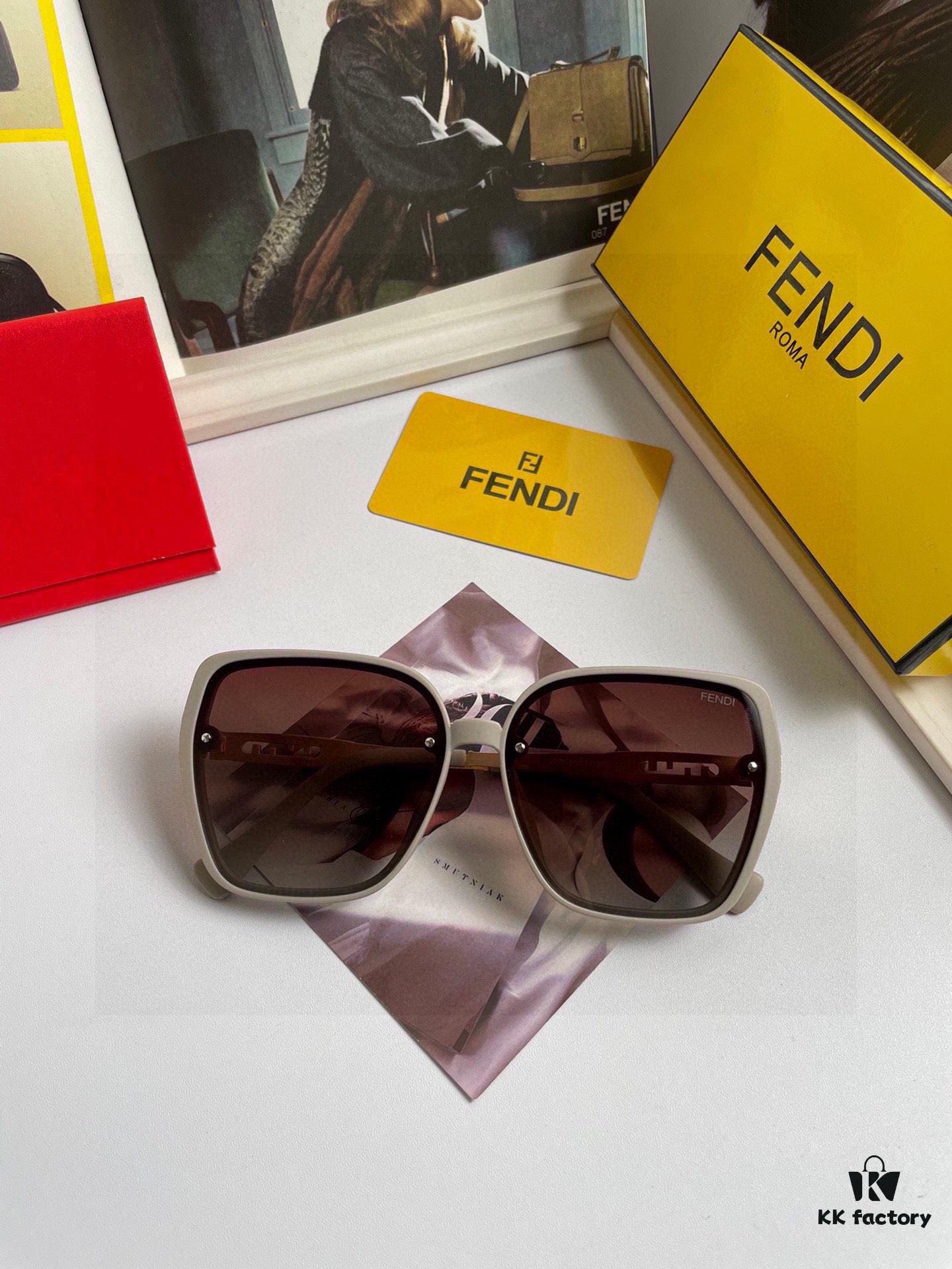Fendi Women's Polarized Sunglasses, Fashionable Face-Framing Design, Luxury Style, Model 7233