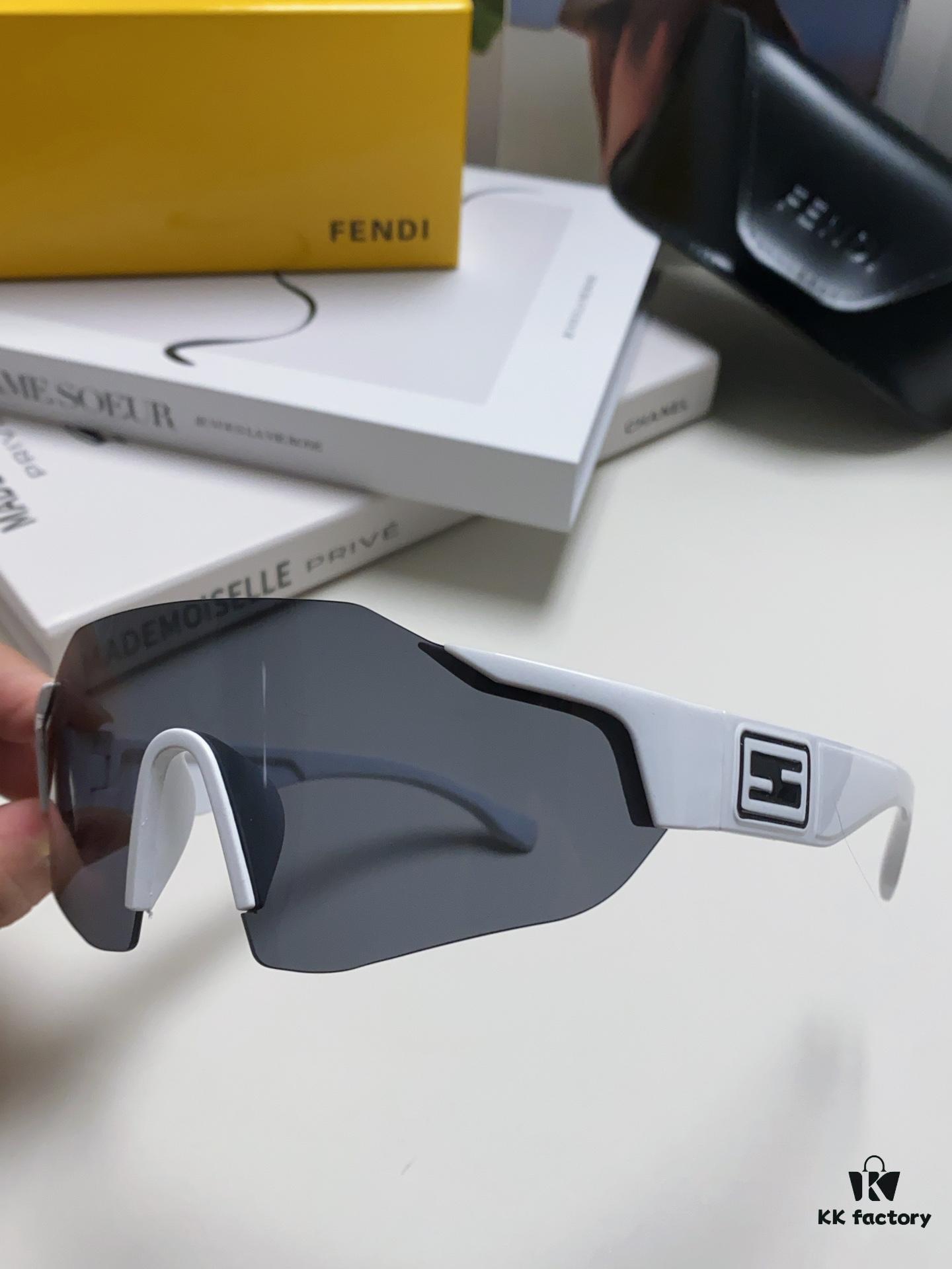 6931fd1a3a89a121ed54d73e Fendi Running Glasses for Cycling and Marathon Sports, Unisex Outdoor Windproof Sunglasses, Large-Frame Sun Protection Eyewear
