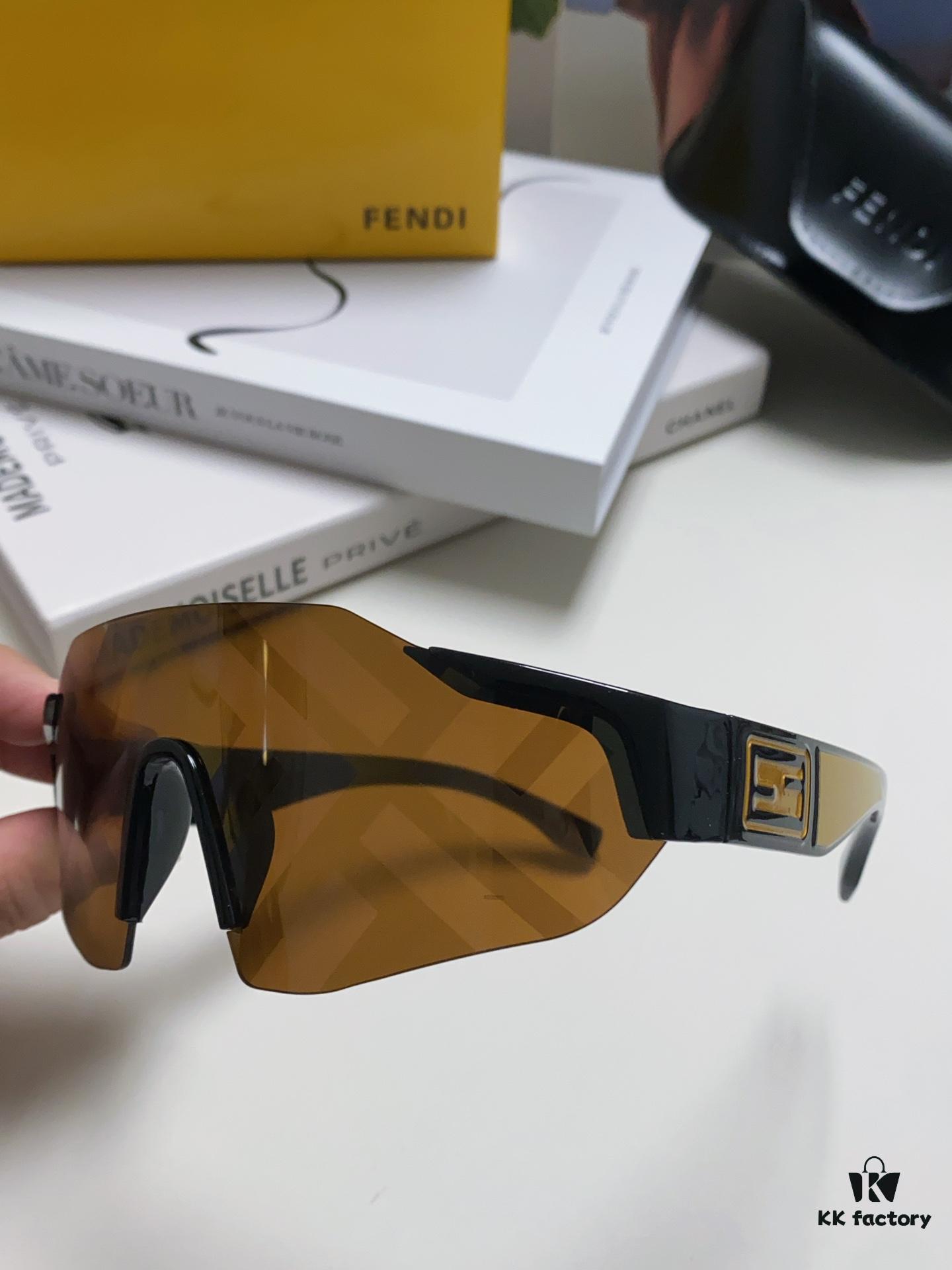 6931fd1b3a89a121ed54d747 Fendi Running Glasses for Cycling and Marathon Sports, Unisex Outdoor Windproof Sunglasses with Oversized Frame