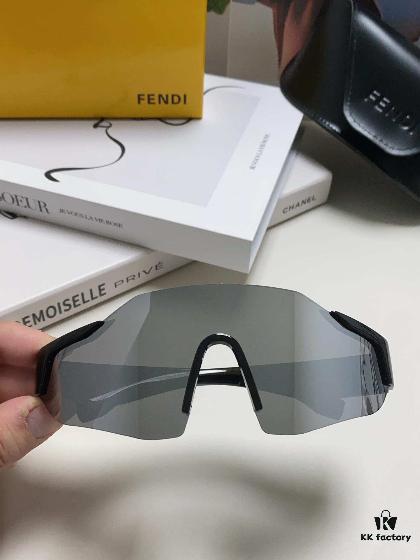 6931fd1c3a89a121ed54d74e Fendi Running Glasses for Cycling and Marathon Sports, Unisex Outdoor Windproof Sunglasses with Large Frame
