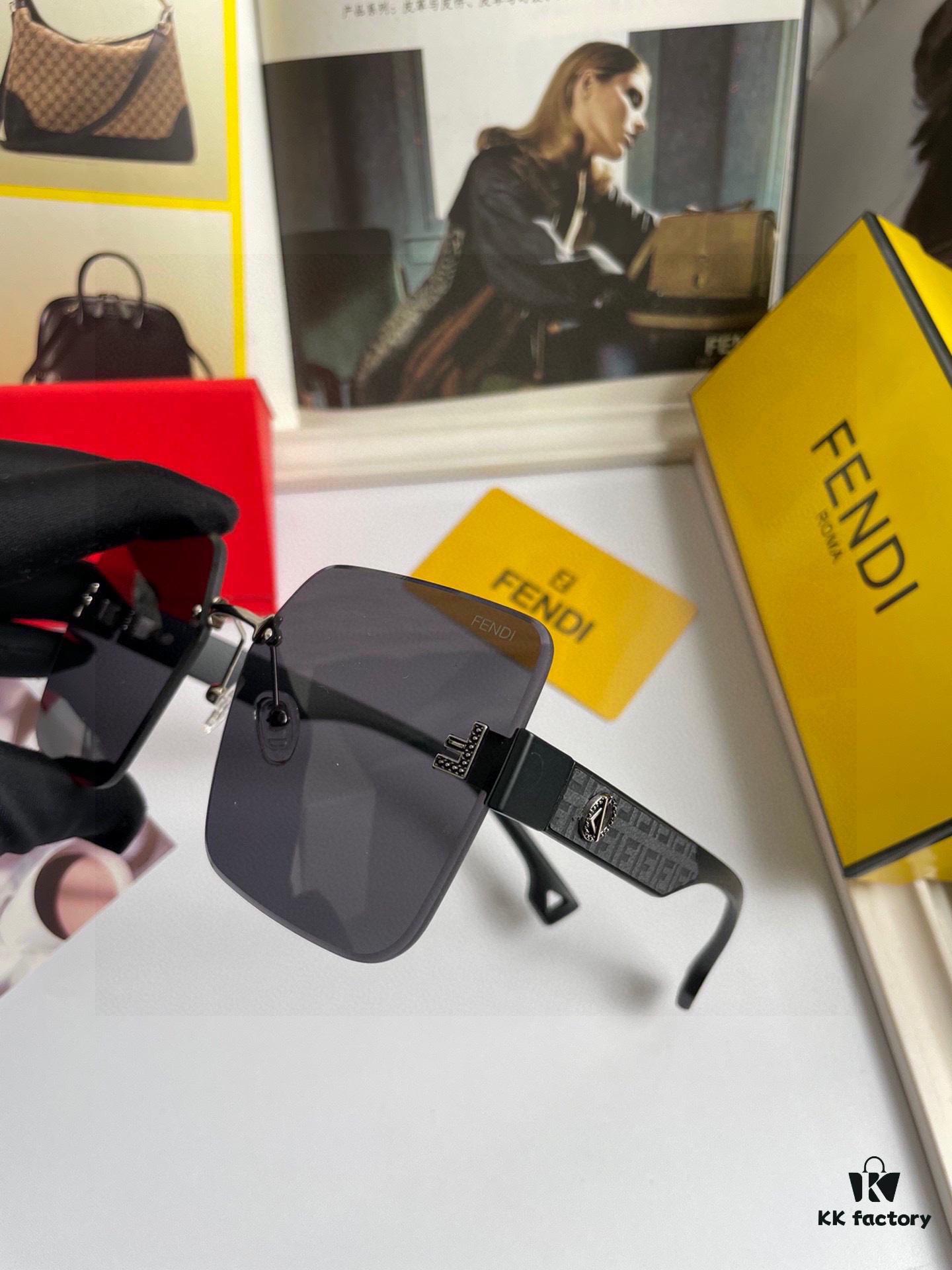 6931fd1e3a89a121ed54d76c Fendi FENDI Women's Sunglasses 🕶️ High-Definition Nylon Lenses, Stylish Face-Framing Design, Luxury Fashion Look, Model 7237