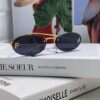 6931fd203a89a121ed54d78d Fendi 2024 New Arrival Metal Frameless Oval Sunglasses for Women, Fashionable and Stylish Unisex UV-Protective Sunglasses