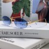 6931fd223a89a121ed54d7a0 Fendi 2024 New Arrival Metal Frameless Oval Sunglasses for Women, Stylish and Unique UV-Protective Sun Glasses Unisex