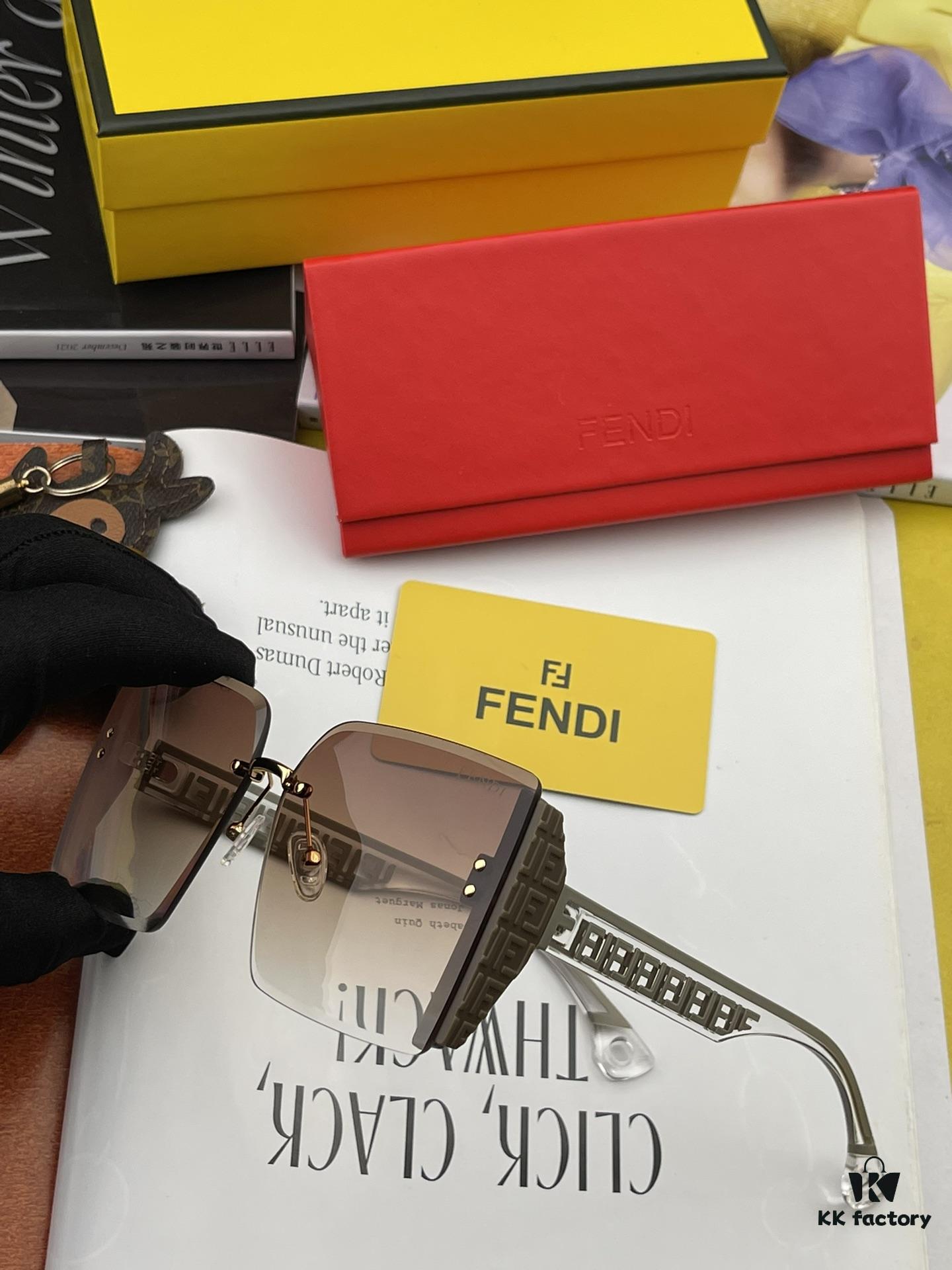 6931fd2d3a89a121ed54d833 Oversized Square Fendi 2023 Spring New Arrival Sunglasses Frame Popular Bestseller with FF Logo