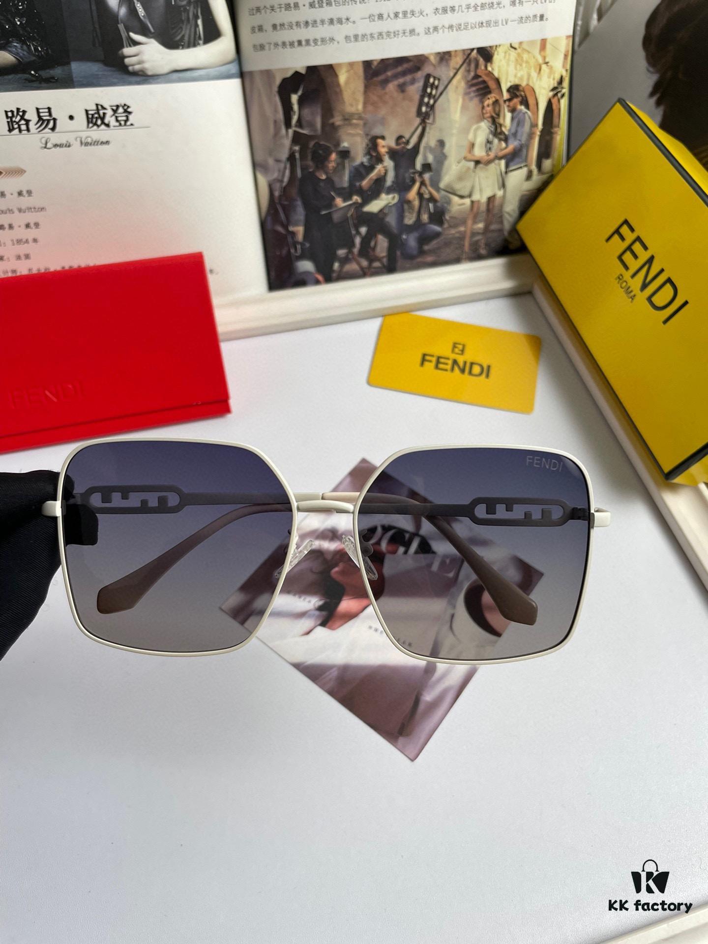 New Fendi Women's Polarized Sunglasses, Fashionable Face-Framing Design, Luxury Style