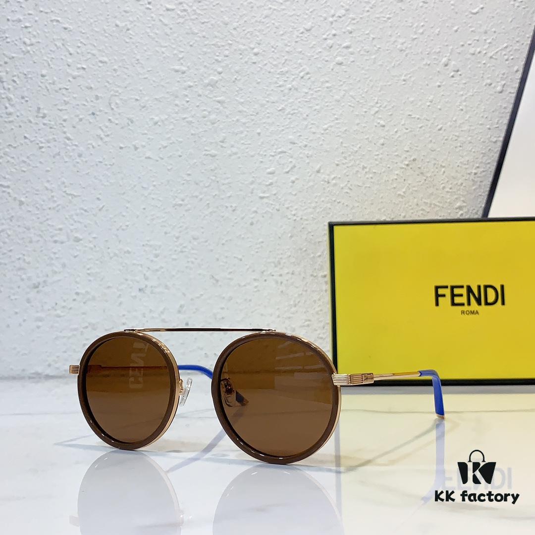 6931fd353a89a121ed54d893 FENDI Latest Official Website Synchronized FF 0025 Aviator Sunglasses Unisex Model Showcasing Brand Characteristics Dual-Tone Electroplated Frame Radiating Design High-Quality Original Order Cabinet Channel Goods Premium Details Visible Upon Close Inspection Suitable for All Face Shapes