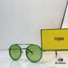6931fd353a89a121ed54d895 FENDI Latest Official Website Synchronized FF 0025 Aviator Sunglasses Unisex Model Showcasing Brand Characteristics Dual-Tone Electroplated Frame Radiating Design High-Quality Original Order Cabinet Channel Goods Premium Details Visible Upon Close Inspection Suitable for All Face Shapes