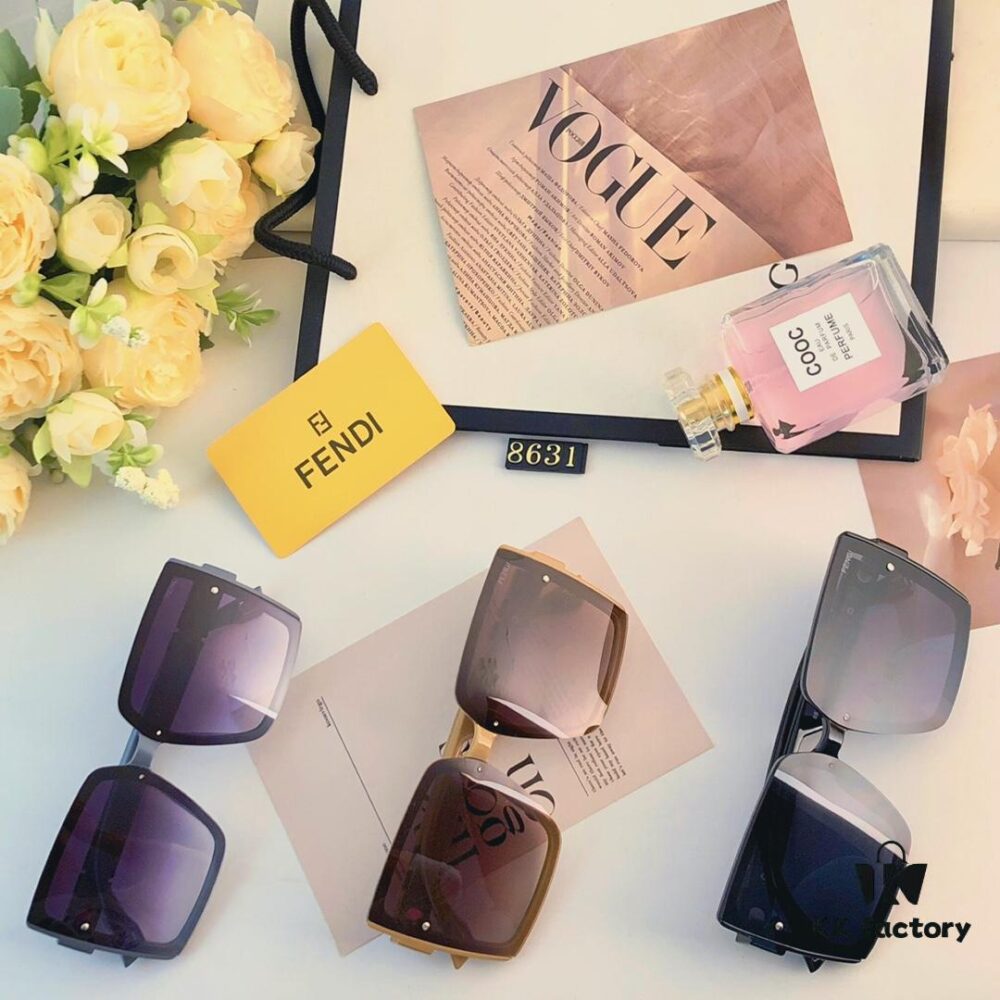 6931fd493a89a121ed54d9a0 Fendi 2024 New Arrival F Logo Fashion Sunglasses Retro Trendy Square Frame UV Protection Slimming Sunglasses Ins Style