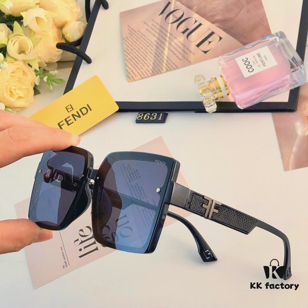 6931fd493a89a121ed54d9a2 Fendi 2024 New Arrival F Logo Fashion Sunglasses Retro Trendy Square Frame UV Protection Slimming Sunglasses Ins Style