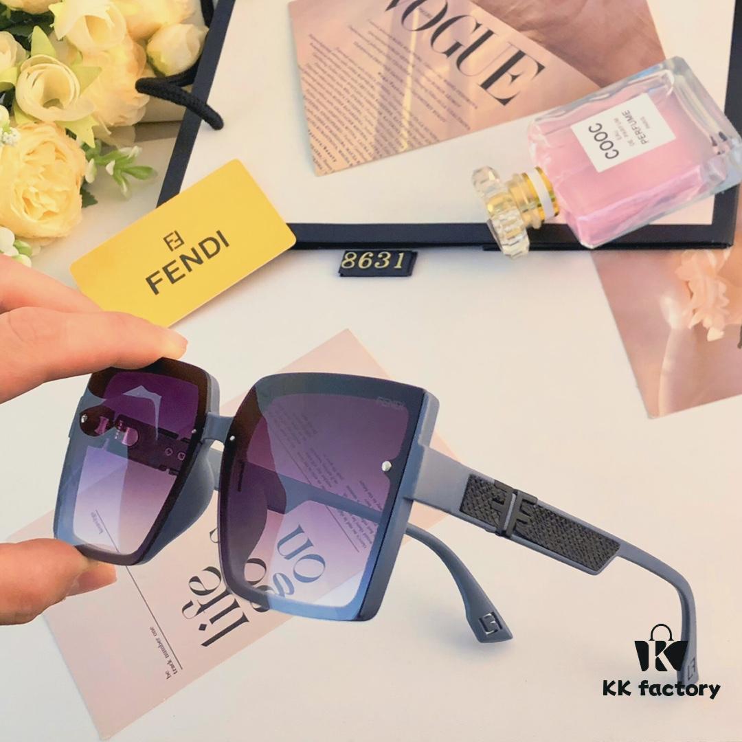 6931fd493a89a121ed54d9a4 Fendi 2024 New Arrival F Logo Fashion Sunglasses Retro Trendy Square Frame UV Protection Slimming Sunglasses Ins Style