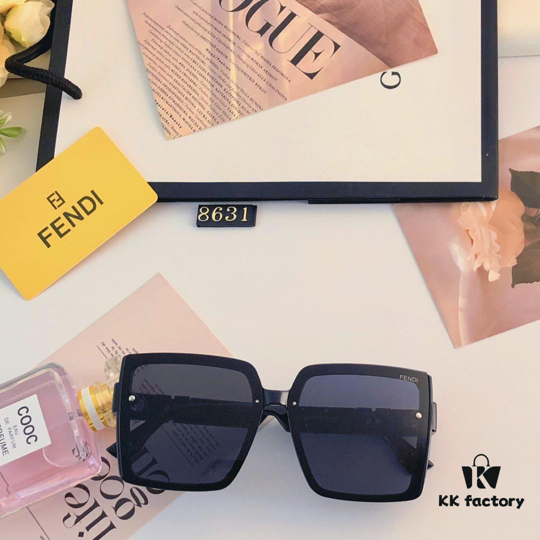6931fd493a89a121ed54d9a6 Fendi 2024 New Arrival F Logo Fashion Sunglasses Retro Trendy Square Frame UV Protection Slimming Sunglasses Ins Style