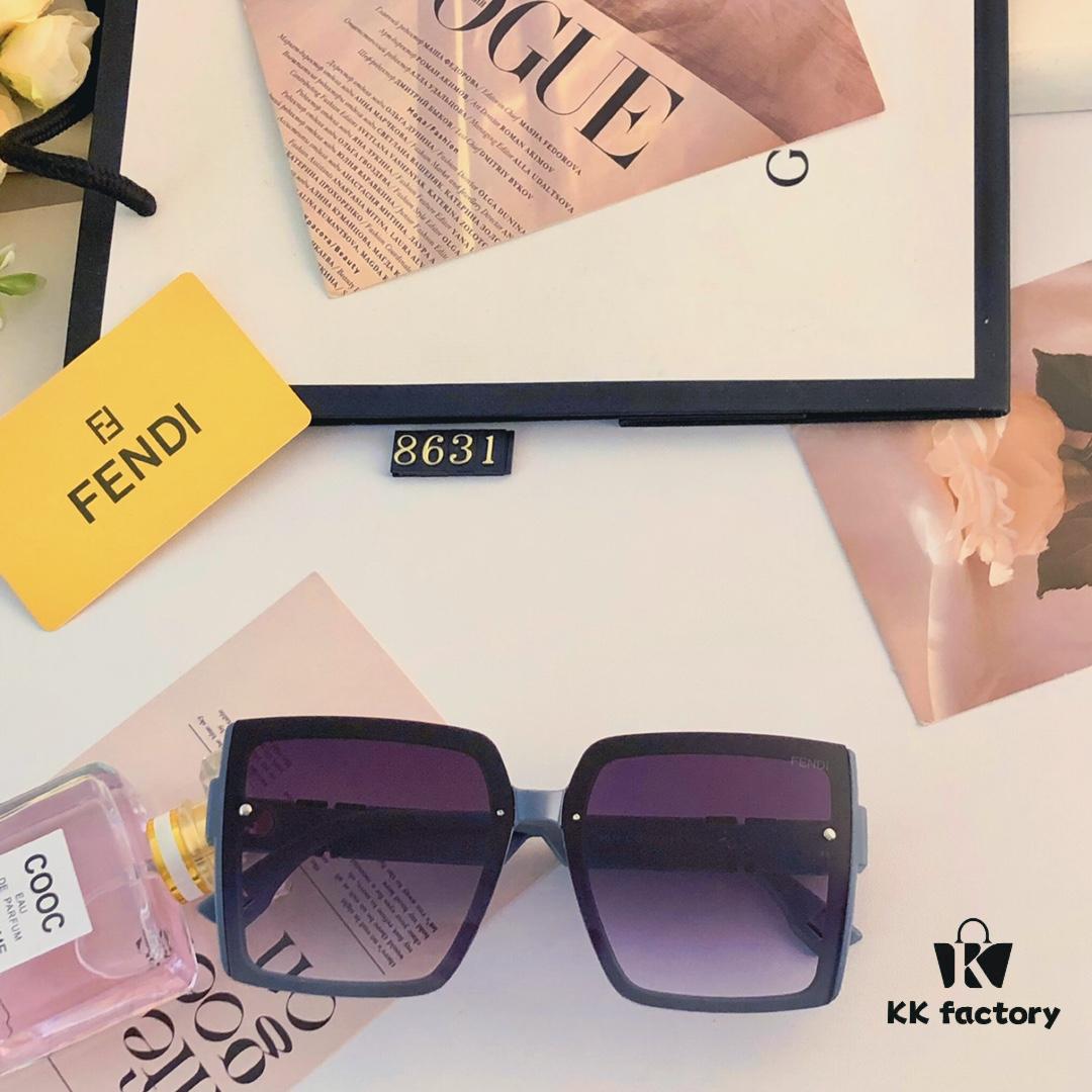 6931fd493a89a121ed54d9a7 Fendi 2024 New Arrival F Logo Fashion Sunglasses Retro Trendy Square Frame UV Protection Slimming Sunglasses Ins Style