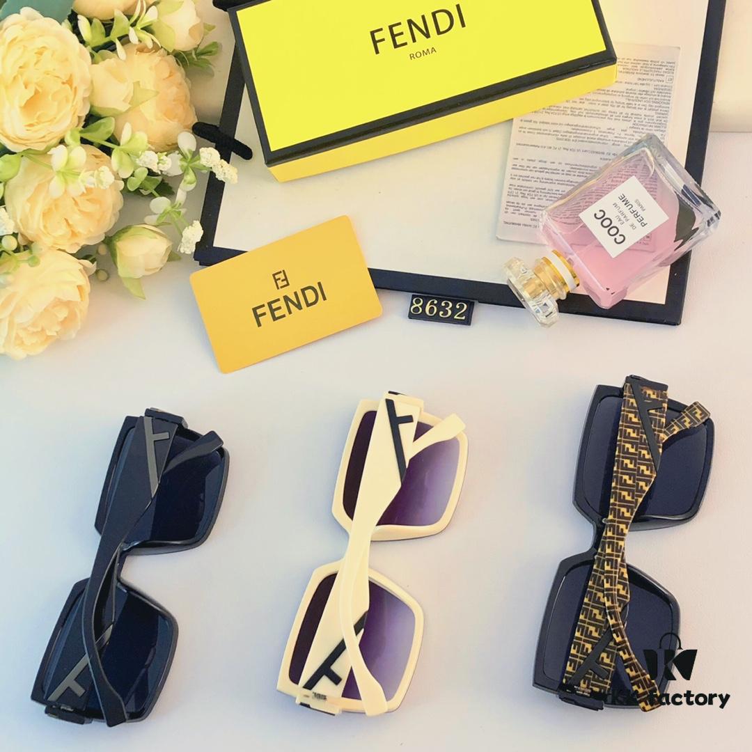 6931fd4c3a89a121ed54d9ce Fendi New Retro Oversized Square Sunglasses for Women, Fashionable European and American Style Street Snap Celebrity Sun Glasses