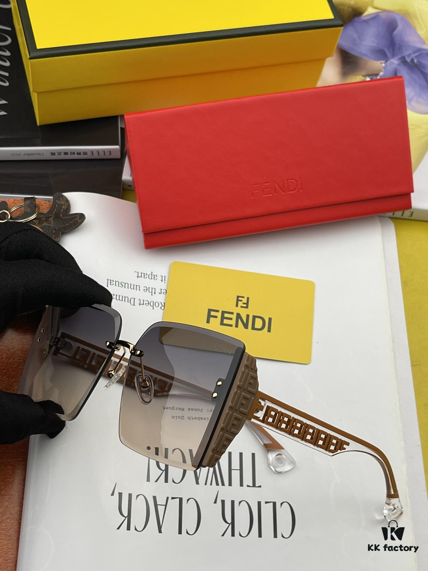 Oversized Square Fendi 2023 Spring New Arrival Sunglasses Frame Popular Bestseller with FF Logo Iconic Design