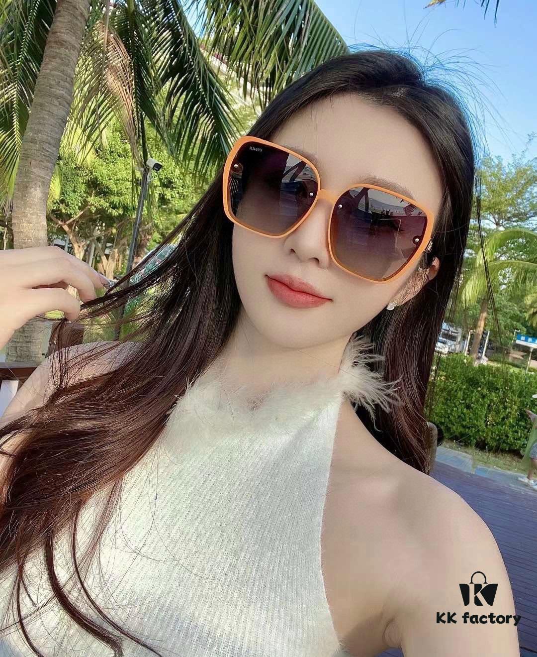 6931fd573a89a121ed54da5e Fendi Women's Polarized Sunglasses, Fashionable Face-Framing Design, Luxury Style, Model 7233
