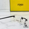 6931fd593a89a121ed54da76 FENDI Model: FE4075 Small Diamond-Embedded Frameless Eyeglasses Sunglasses Size: 57-19-145