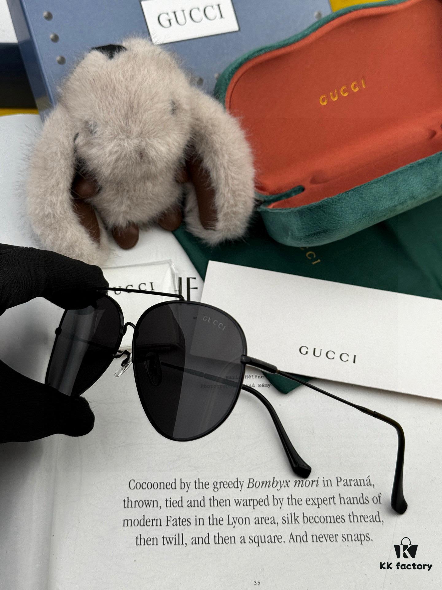 6931fd6f3a89a121ed54db9f Gucci High-Quality Unisex Sunglasses, Polarized Imported Polaroid Lenses, Aviator Style, UV Protection, Slimming Design for Driving and Fishing, Korean Fashion Men's Oversized Pilot Sunglasses Model: G2203